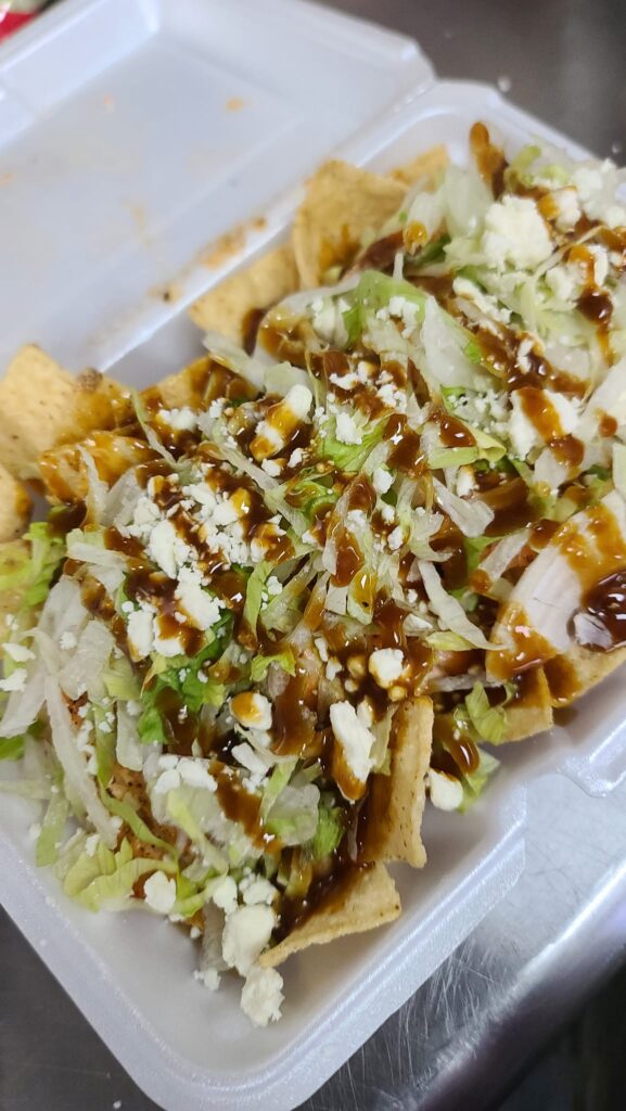 BBQ Salmon Nachos